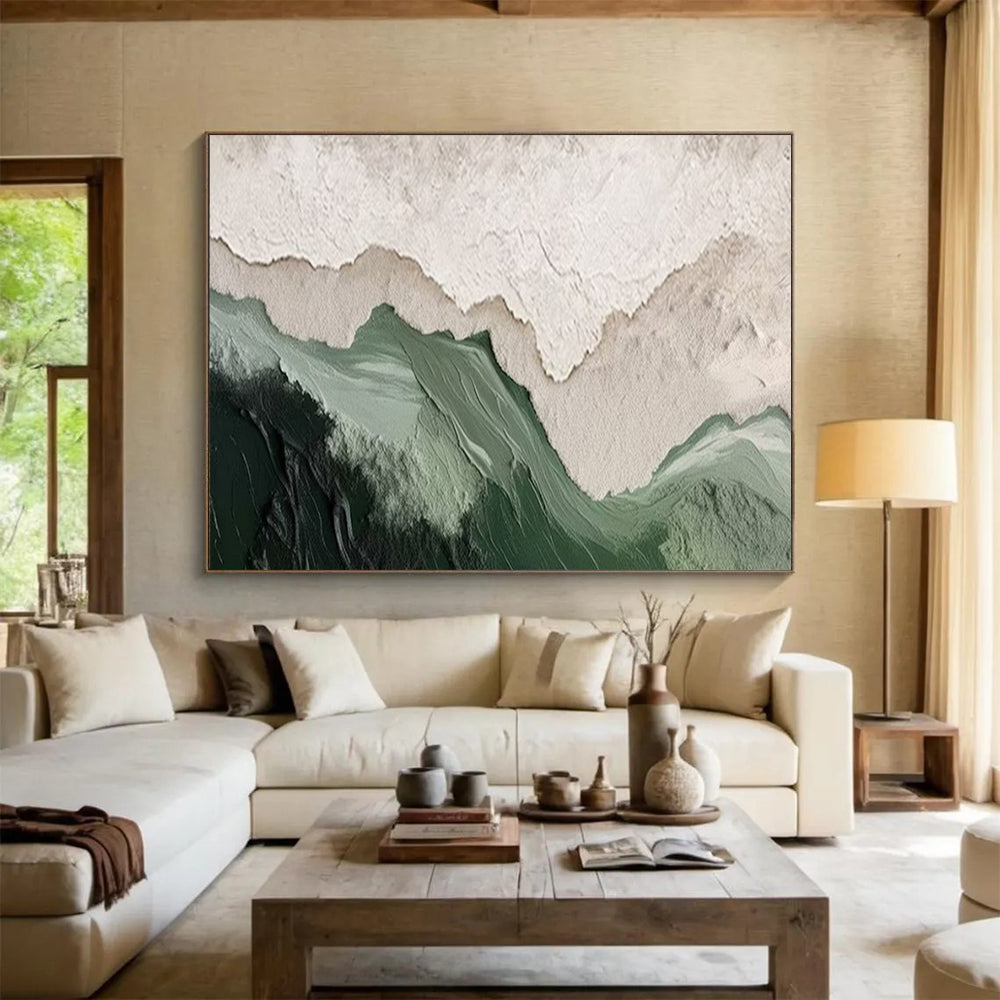 “Layered Mountain Peaks” - Abstract Landscape - Painting On Canvas PT1750