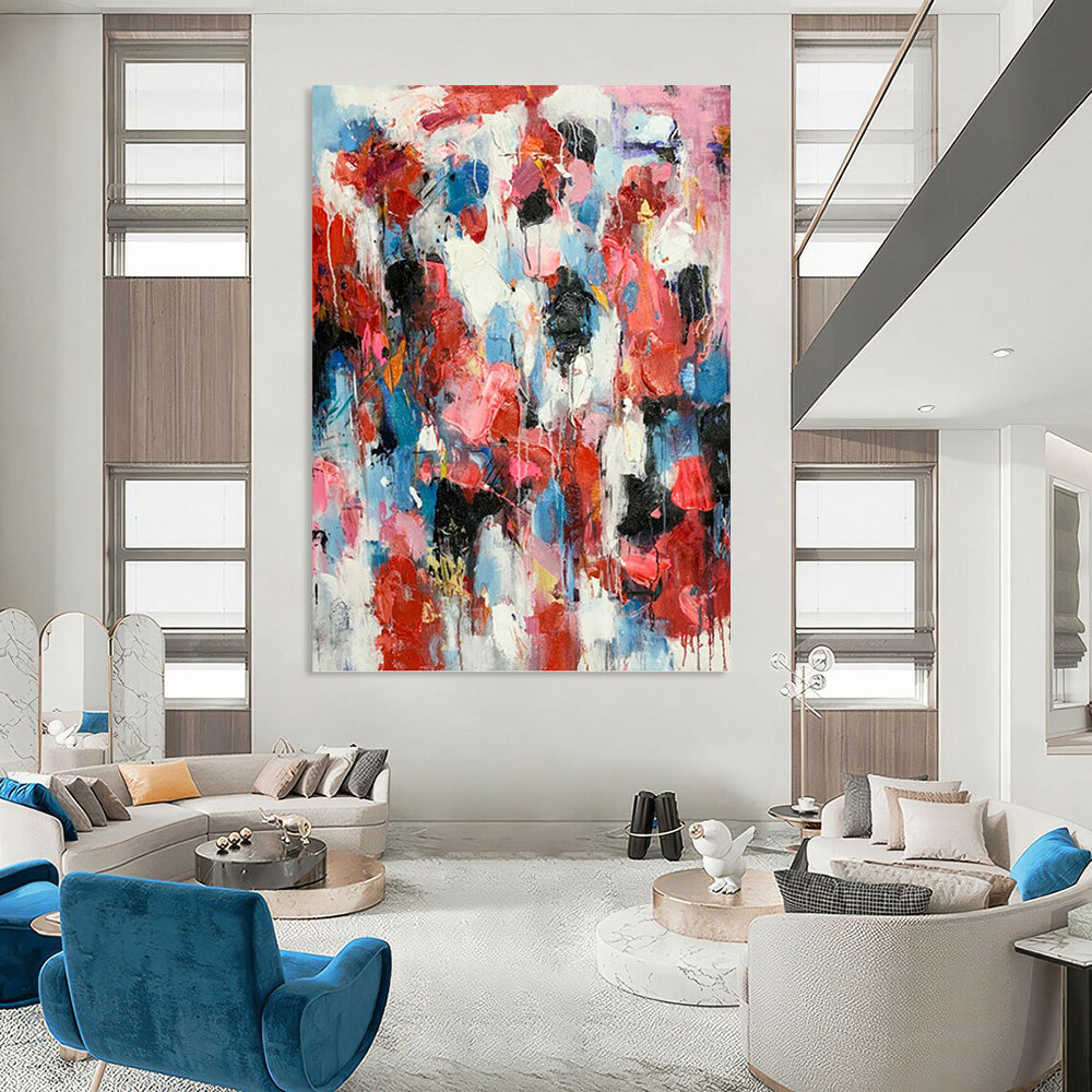 “Color - Drip Abstract Chaos” - Abstract, Emotion - Charged Painting On Canvas PT1585