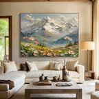 Mountain Blossom - Landscape Oil Painting, Fit for Living Room & Conservatory DKS674