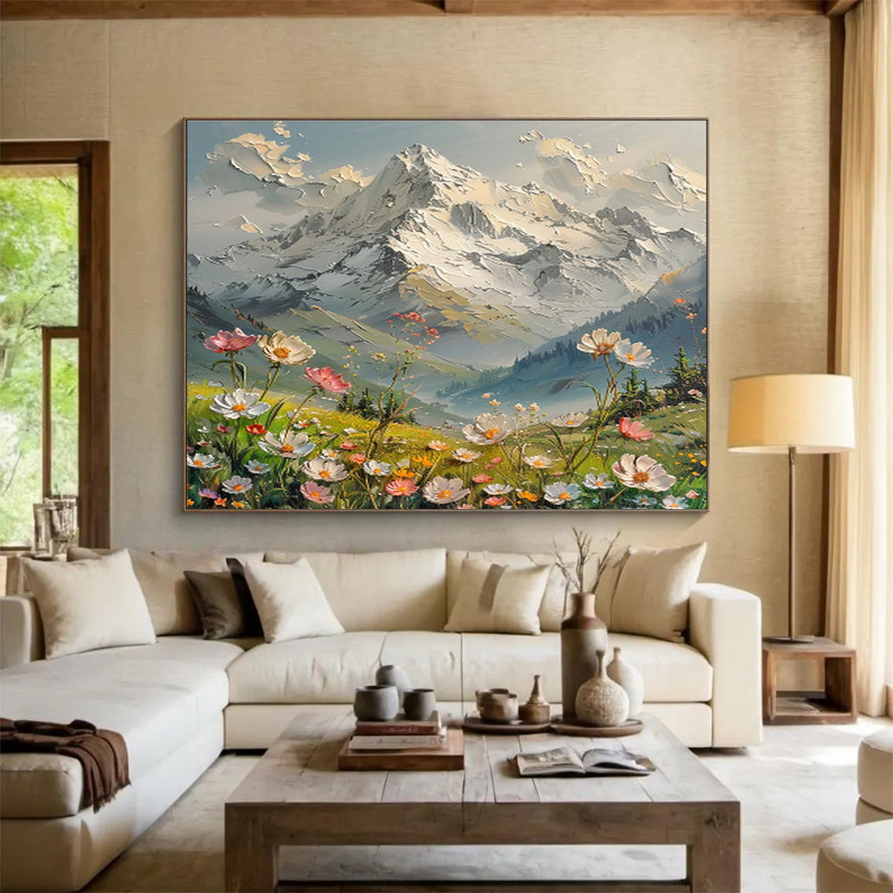 Mountain Blossom - Landscape Oil Painting, Fit for Living Room & Conservatory DKS674