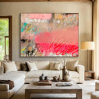 “Blush - Toned Abstract Fusion” Abstract Painting On Canvas DKS206