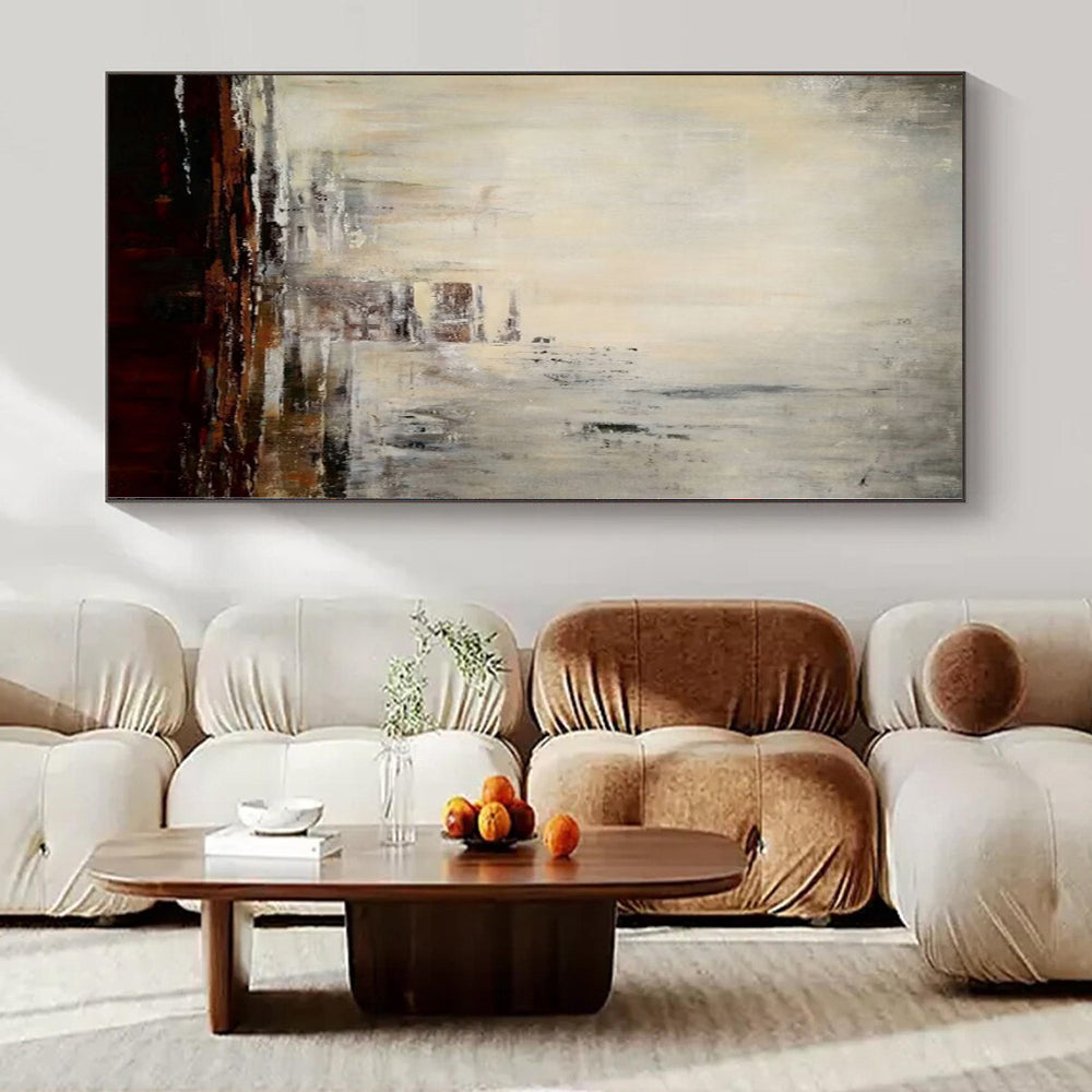 “Gray Cityscape Abstraction” - Urban Abstract Painting On Canvas PS0205