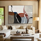 Organic Shape Abstract - Fluid Abstract Painting On Canvas DKS358