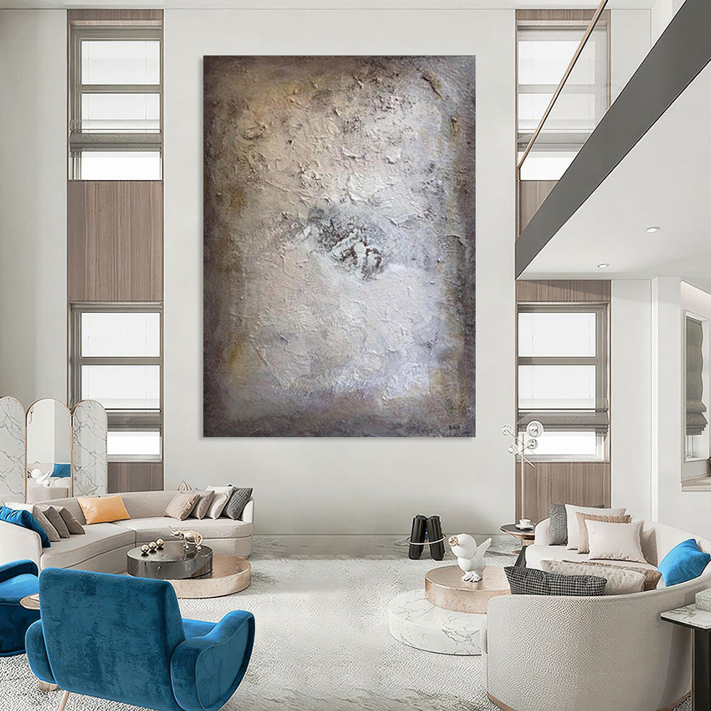 “Neutral Textured Abstract” - Subtle Marks on a Muted Base Painting On Canvas DS258