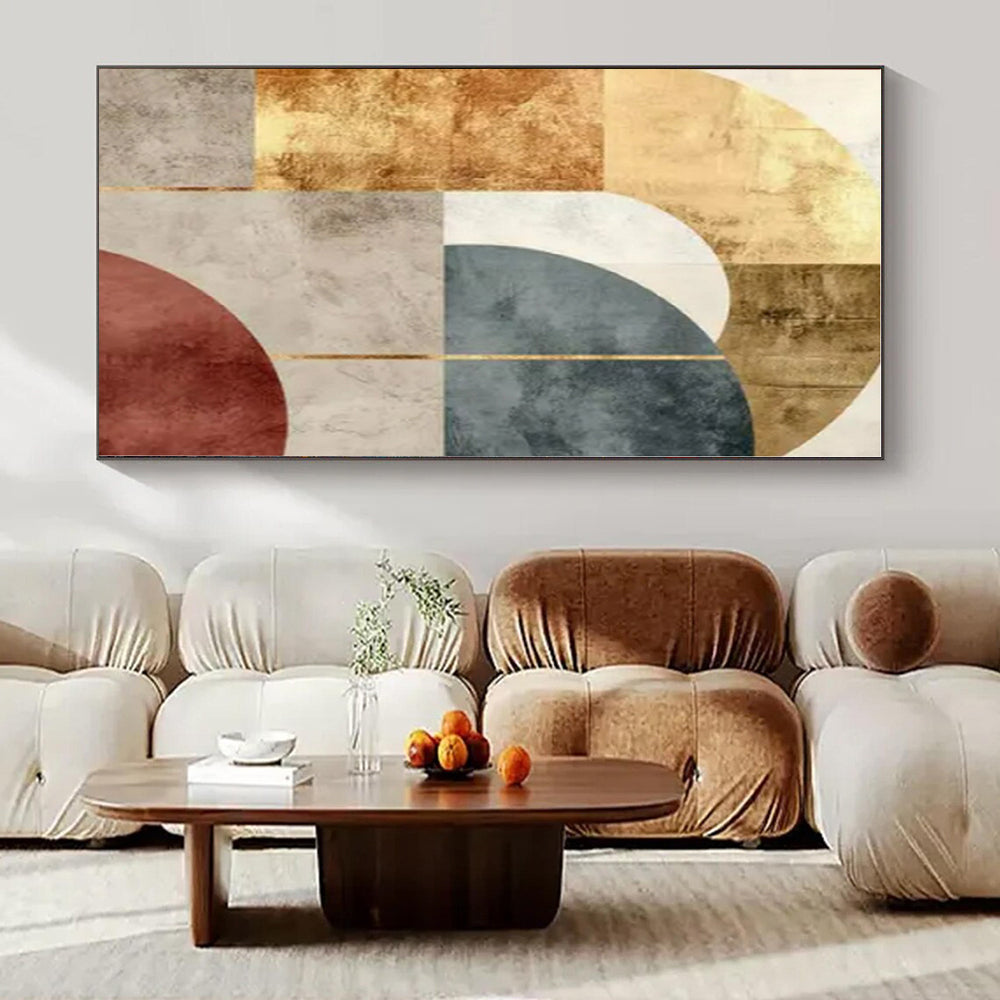 Gold and Earth - Toned Arches - Geometric Abstract Painting On Canvas PS1246