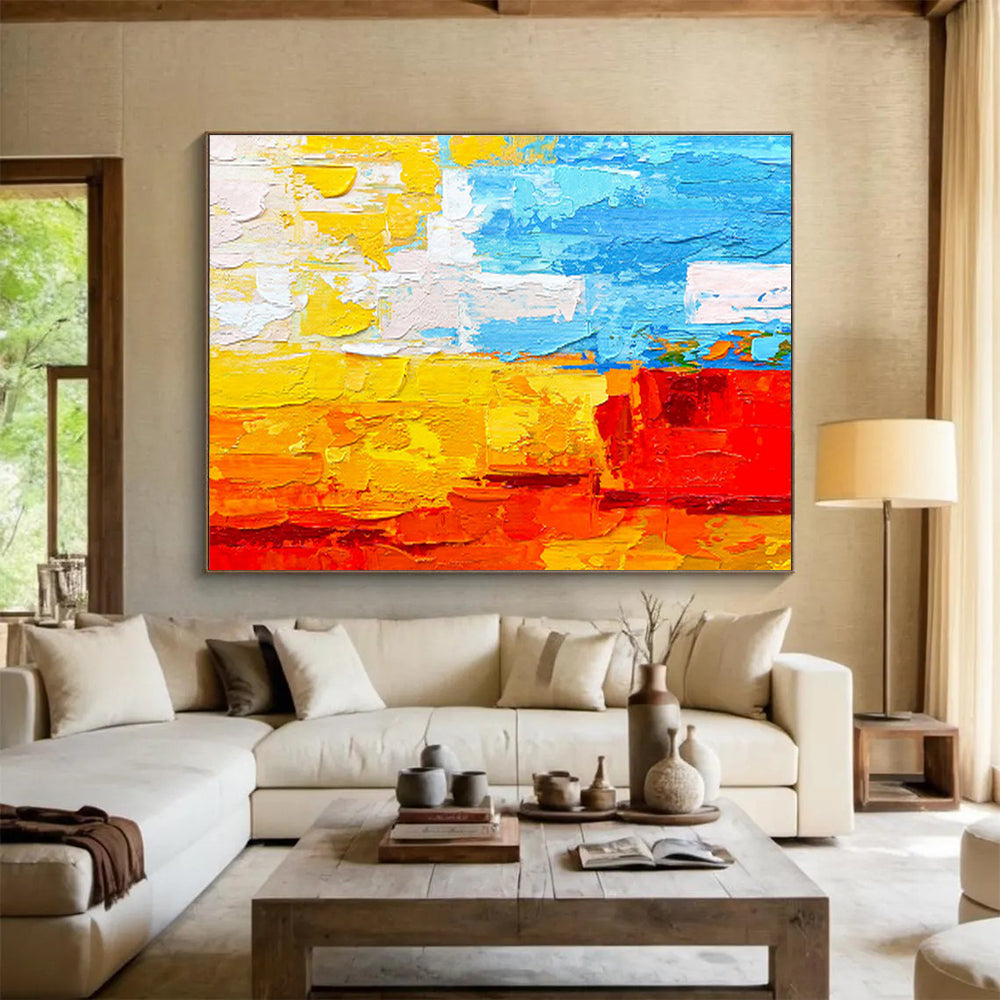 “Pink, Purple, and Blue Abstract Dusk” Abstract Painting On Canvas DKS270