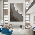 “Neutral Textured Layers - Earthy Tones & Ripped Paper Effects” Painting On Canvas DS269