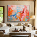 “Colorful Abstract Fusion” - Abstract Expressionist Painting On Canvas PS0031