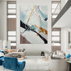 “Colorful Line Abstraction” - Abstract Expressionist Painting On Canvas DS046