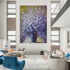 “Purple Flower Bouquet” - Impressionist Still - Life Painting On Canvas PT2350