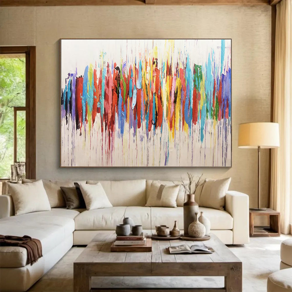 “Color Burst Drip” - Abstract Expressionism Painting On Canvas PT223