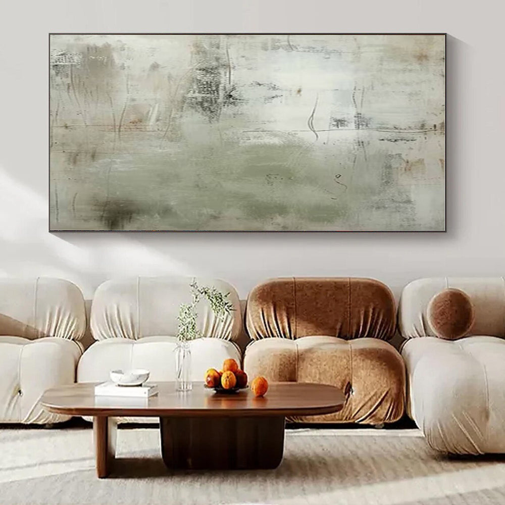Light Colors with Delicate Lines "Faint Whispers" Abstract Painting On Canvas PS1358