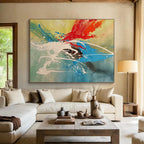 “Vibrant Splatter” - Abstract Expressionist Painting On Canvas DKS843