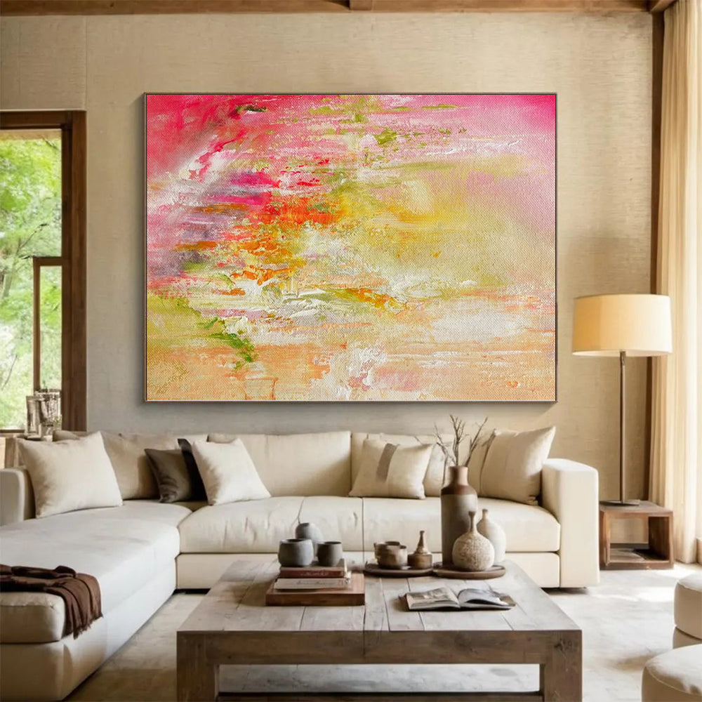 “Pastel Dream Abstract” - Soft - Hued Abstract Painting On Canvas PS0055