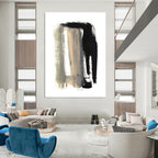 “Gold - Kissed Sky” - Light Blue & Shimmering Gold Abstracts Painting On Canvas DS157