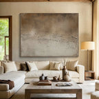 “Brown - Beige Minimalist” - Abstract Textured Painting On Canvas PT255