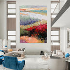 “Colorful Landscape Abstract” - Impressionist Landscape Painting On Canvas PT1273
