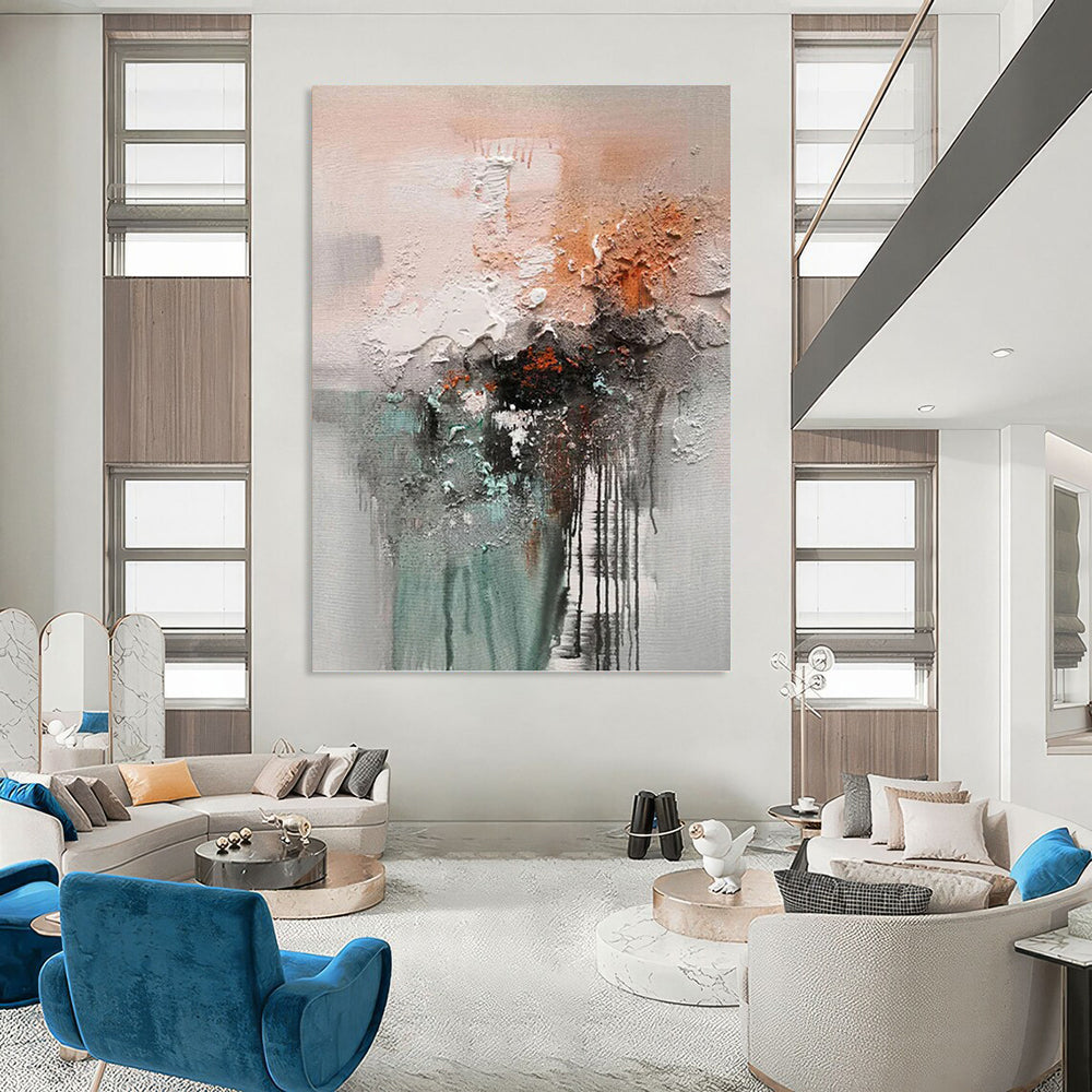 “Textured Abstract Mix” - Mixed - Media, Tactile - Styled Painting On Canvas PT1564