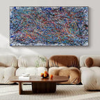 Colorful Tangled Lines on White "Color Chaos" Abstract Painting On Canvas PS1316