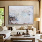 Monochrome Abstract with Shapes Painting On Canvas DKS080