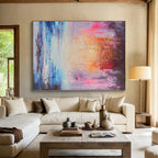 “Sunset Sea Abstract” - Coastal Abstract Painting On Canvas PS0058