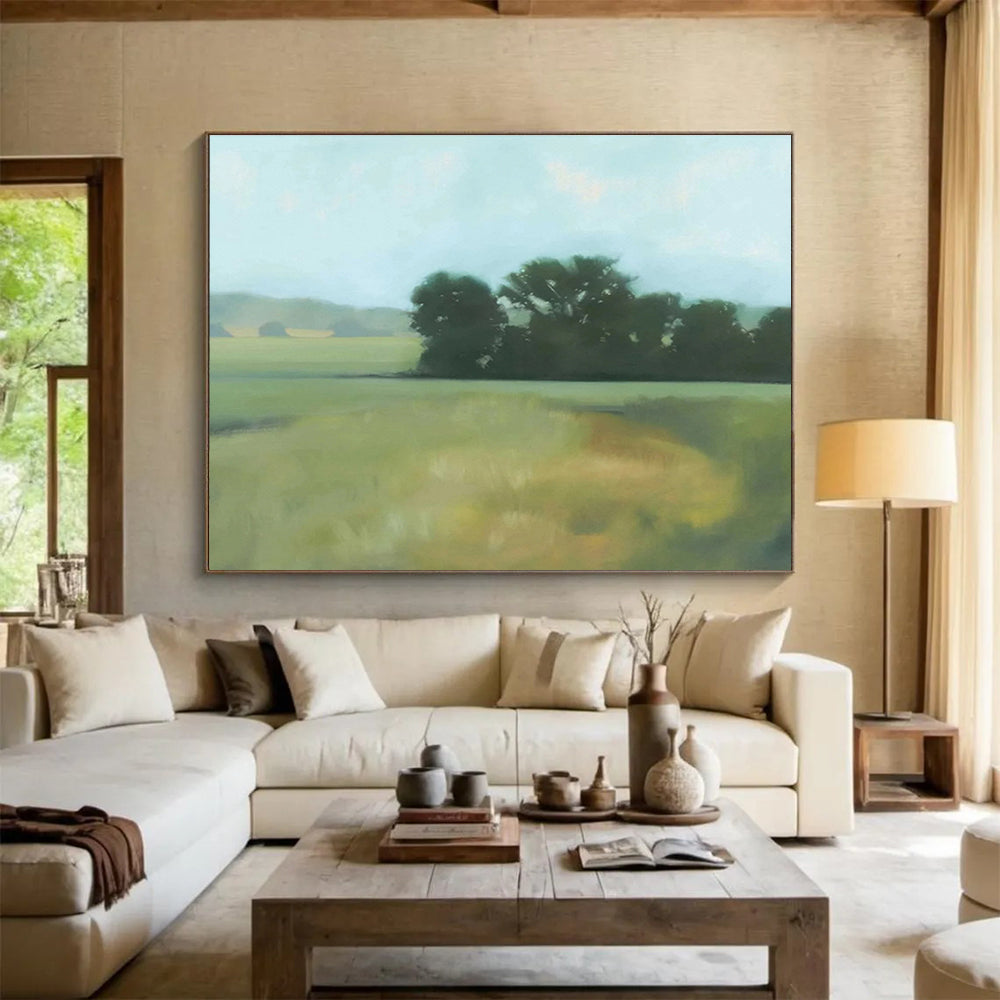 “Misty Meadows” - atmospheric Landscape Painting On Canvas DKS426