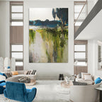 “Abstract Landscape with Path” - Abstract Landscape Painting On Canvas PT1925