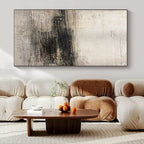 Light Gray and Black Textured, "Subtle Depths" – Textured Abstract Painting On Canvas PS0986
