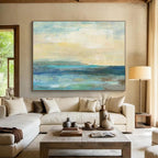 “Coastal Hues” - Abstract Seascape Painting On Canvas DKS435