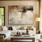 “Softly Textured Abstract in Earthy Tones” - Textured Abstract Painting On Canvas PS0249