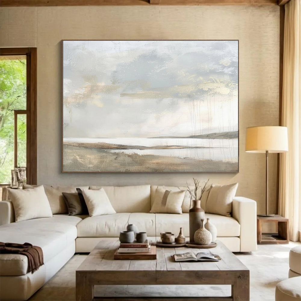 “Ethereal Lakeside Landscape” Landscape Painting On Canvas DKS249