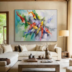“Colorful Koi Fish Abstraction” - Abstract Animal Painting On Canvas PS0432