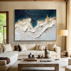 “Textured Ocean Waves” - Impasto Seascape - Painting On Canvas PT1749