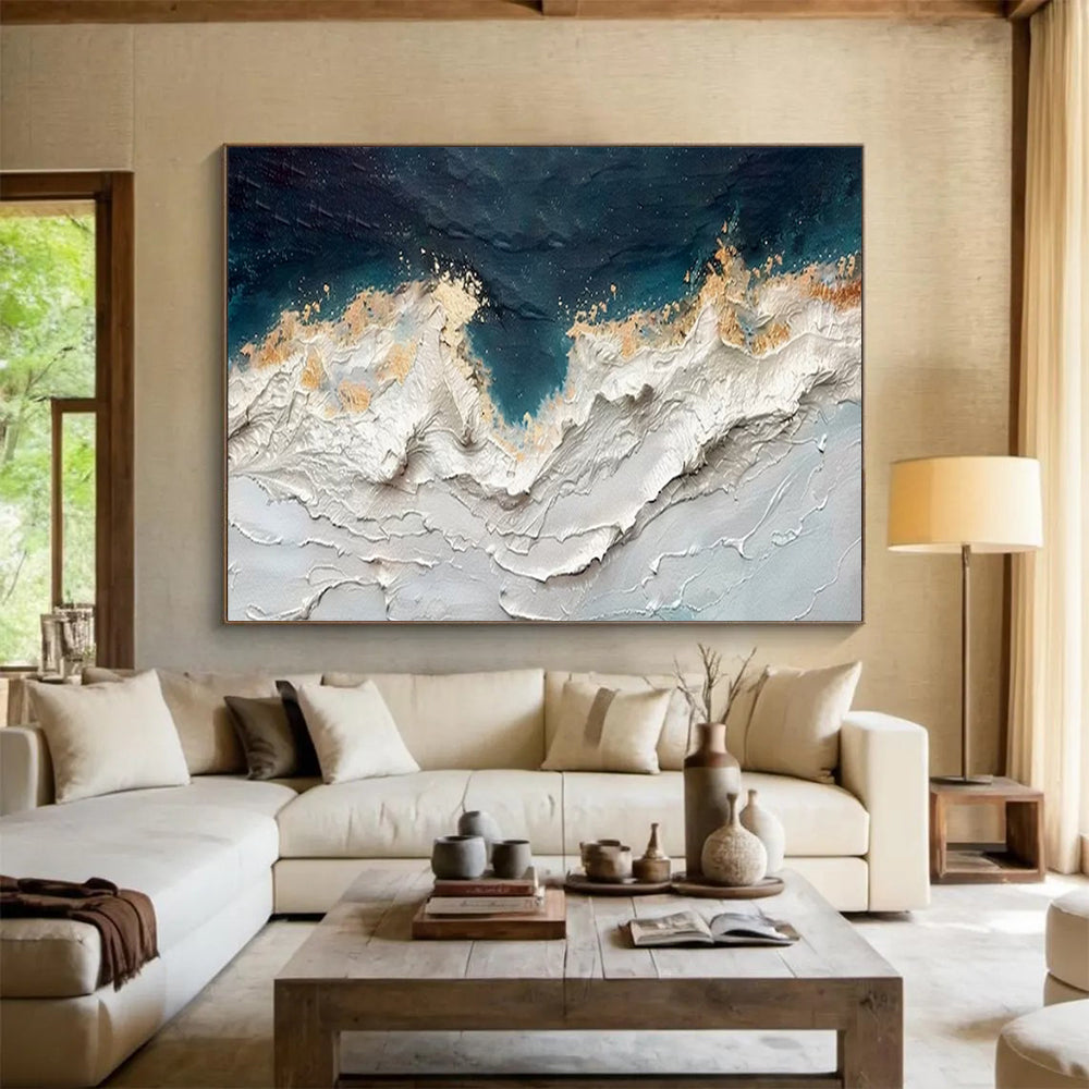 “Textured Ocean Waves” - Impasto Seascape - Painting On Canvas PT1749