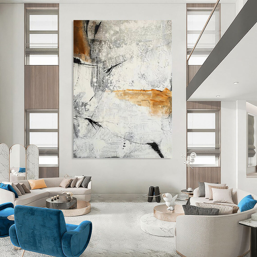 “Monochrome Abstraction” - Gray, Black, Brown Textured Abstract Painting On Canvas PT1457