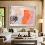 Pastel & Black Abstract Fusion Painting On Canvas DKS052