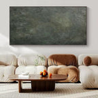 “Gray - Green Textured Subtle” - Understated Abstract Painting On Canvas PS0143