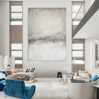 “Grey Textured Minimalism” - Monochromatic Grey Abstract Painting On Canvas PT1068