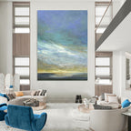 “Sky and Sea Variation: Soothing Impressionistic Art” - Calming Coastal Art On Canvas PT0954