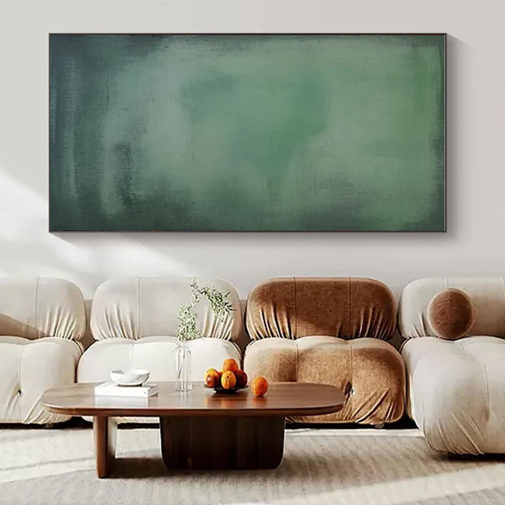 Green, Light Green with Subtle Gradients "Muted Calm" Abstract Painting On Canvas PS1465