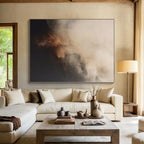 “Brown - Gray Misty Abstraction” - Brown, Gray Abstract Painting On Canvas PS0521