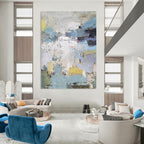 “Colorful Abstract Mosaic” - Vibrant Abstract Painting On Canvas DS352