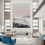 “Misty Mountain Minimalism” - Subtle Tones & Textured Terrain Painting On Canvas DS178