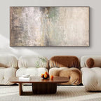 “Gray - Green Textured Abstract” - Subtle Abstract Painting On Canvas PS0120
