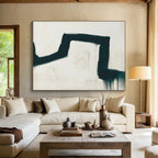 “Black and White Dripping Abstract” - Gestural Abstract Painting On Canvas PT115