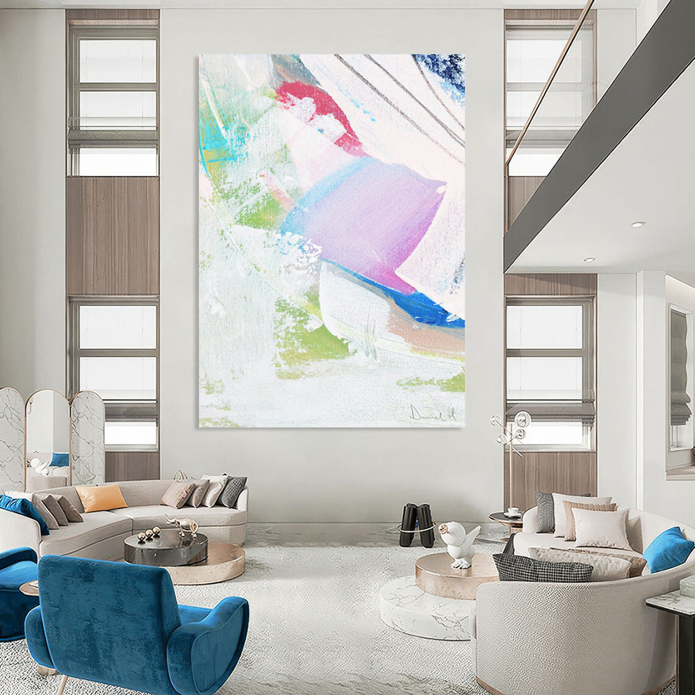 “Colorful Abstract Swirls” - Vibrant Hues & Flowing Strokes Painting On Canvas DS149