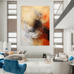 “Earthy Whirl” - Warm Tones & Circular Strokes Painting On Canvas DS121