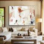 “Blush and Earth Tone Abstract” - Gentle Abstract Painting On Canvas PT145