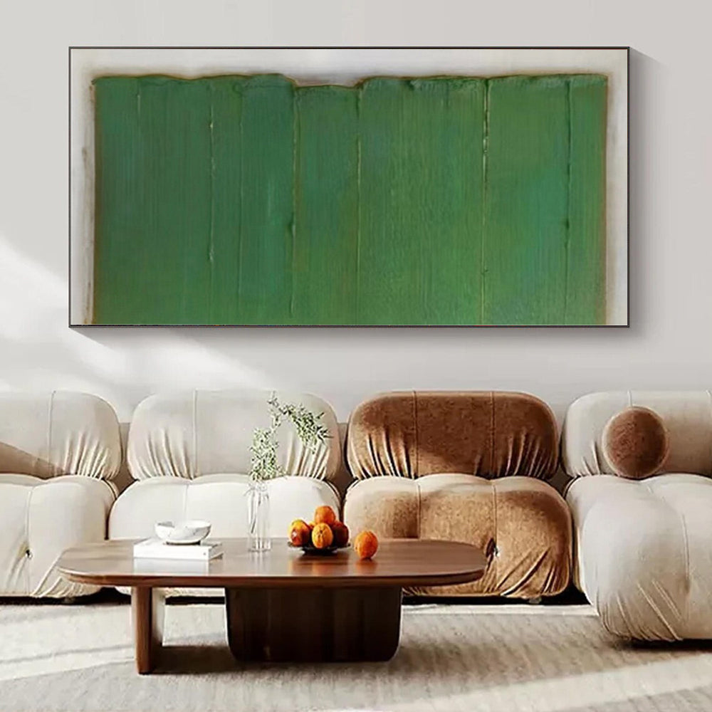 “Green Minimalist Abstraction” - Simple Abstract Painting On Canvas PS0210
