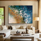 “Coastal Color Fusion Abstract” - Abstract Seascape - Inspired Painting On Canvas PS0010